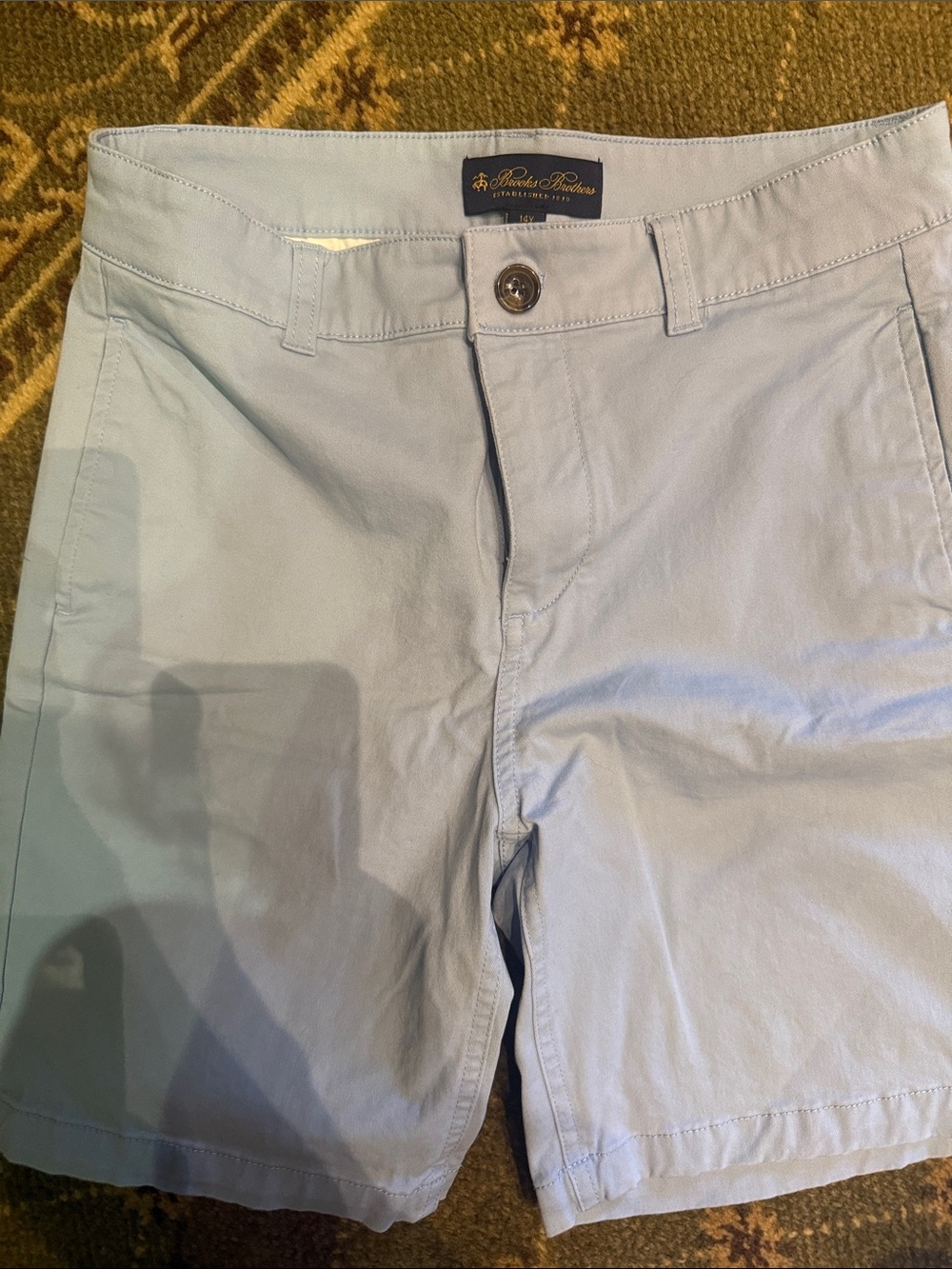 Brooks Brothers Boy’s Light Blue Cotton Chino Shorts